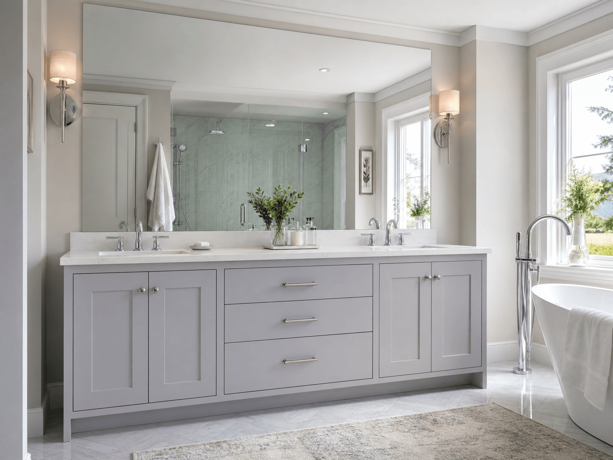 Light grey vanity